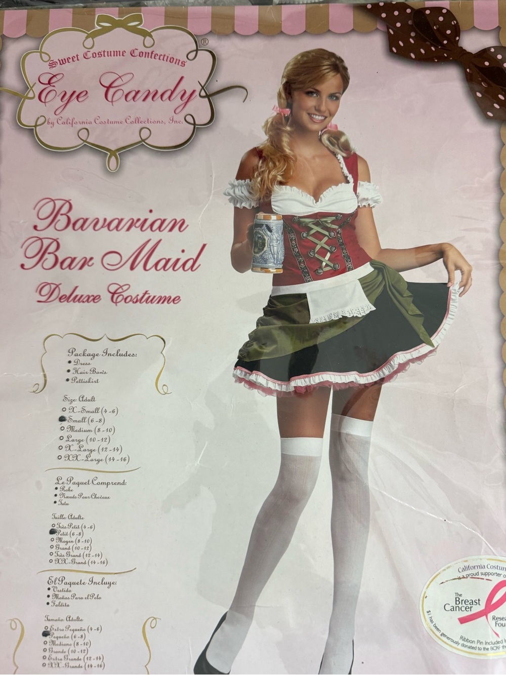 Bavarian Bar Maid Deluxe Costume size small
